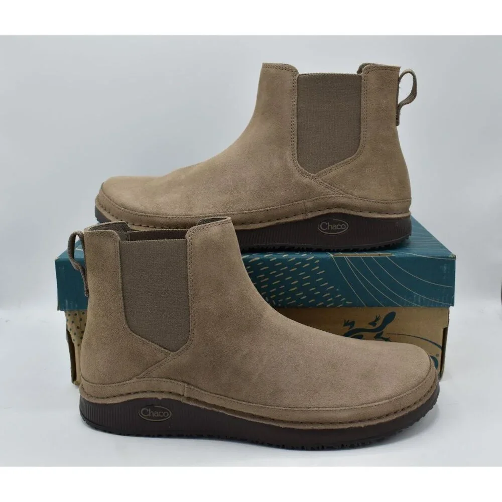 Chaco Mens Size 8 Poania Earth Brown Suede‎ Chelsea Boots Shoes